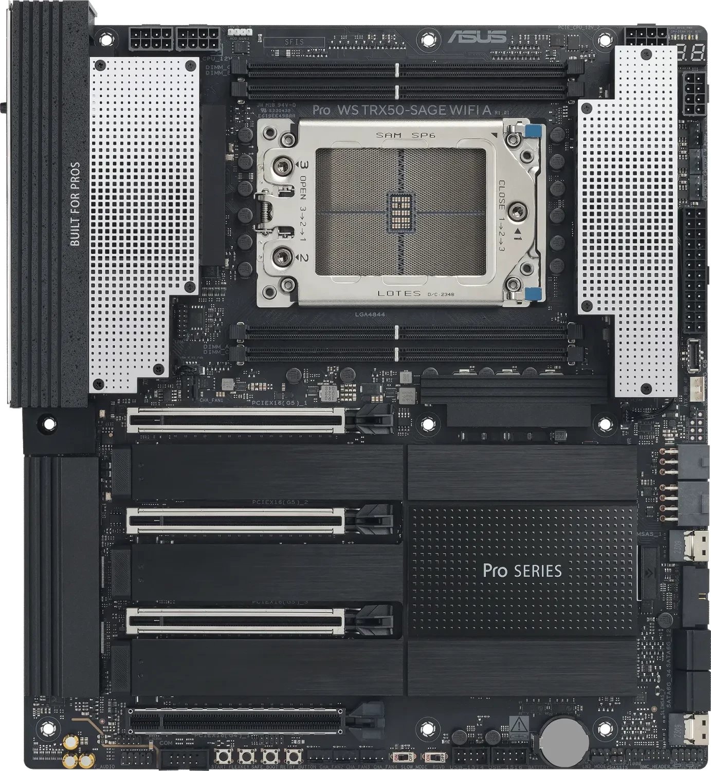 Pllakë amë ASUS PRO WS TRX50 SAGE WIFI, socket AMD sTR5, DDR5 ECC, e zezë