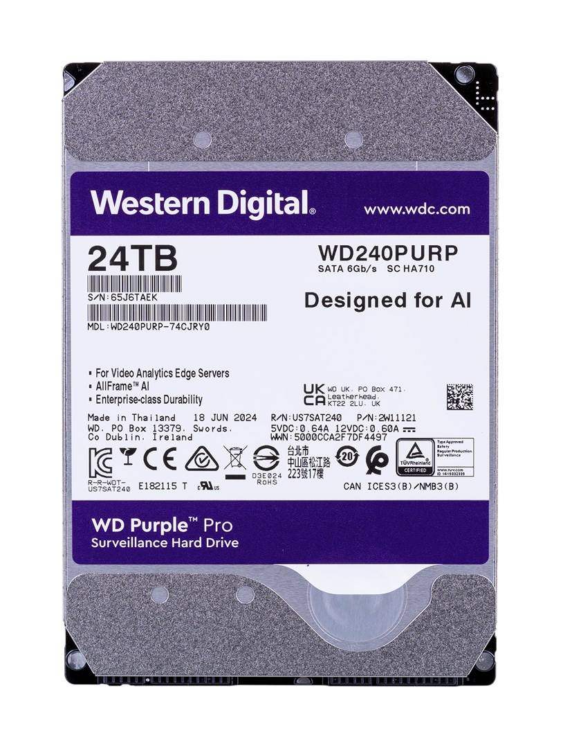 Disk HDD Western Digital Purple Pro, 24TB, 3.5", SATA