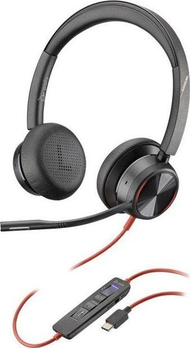 Kufje me mikrofon Poly Blackwire C8225, USB-C ANC, të zeza