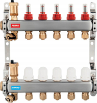 Kolektor ngrohje nën dysheme Ferro SN-RZP12S, 12 qarqe, çelik inox