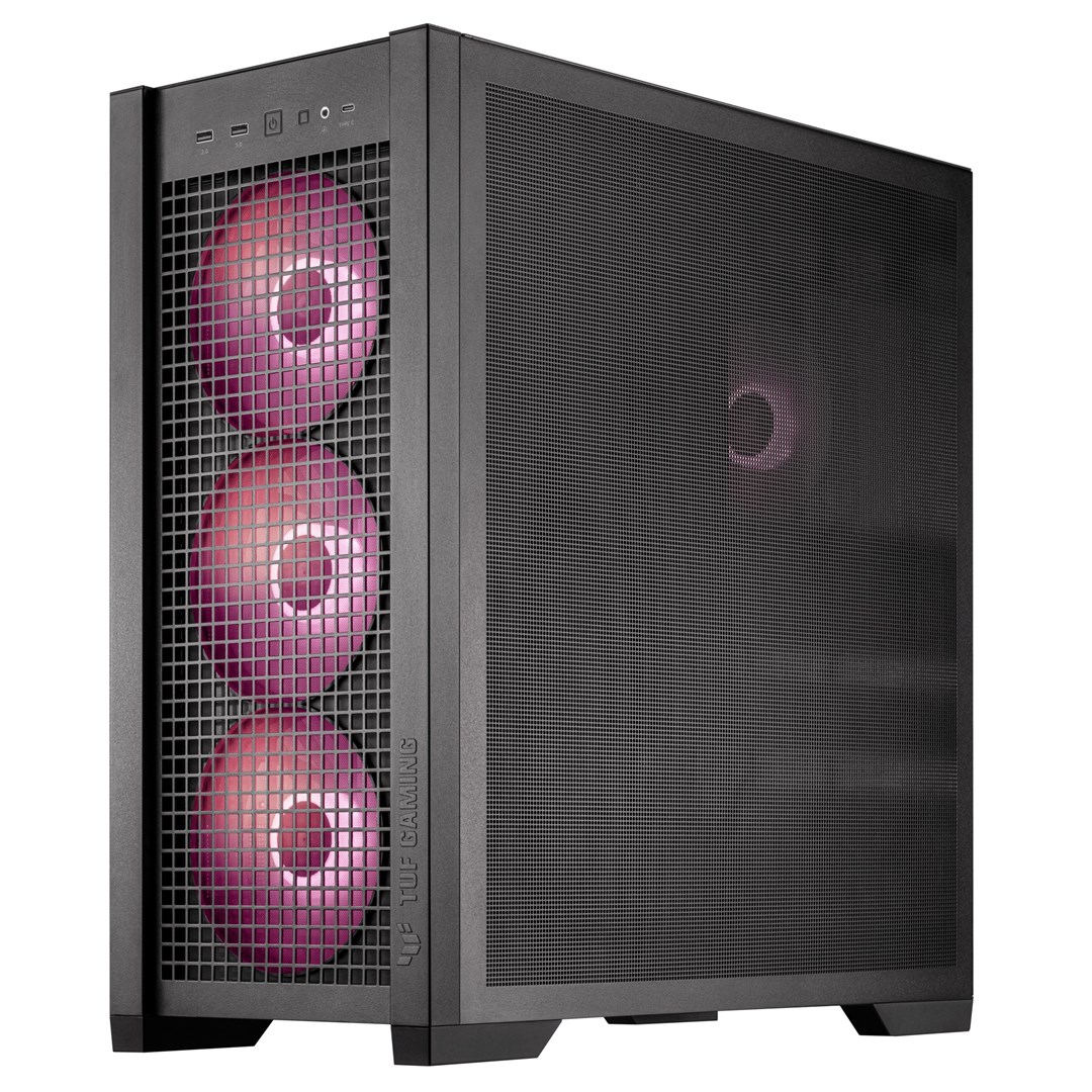 Kuti PC ASUS TUF Gaming GT302, MIDI Tower, ARGB, e zezë