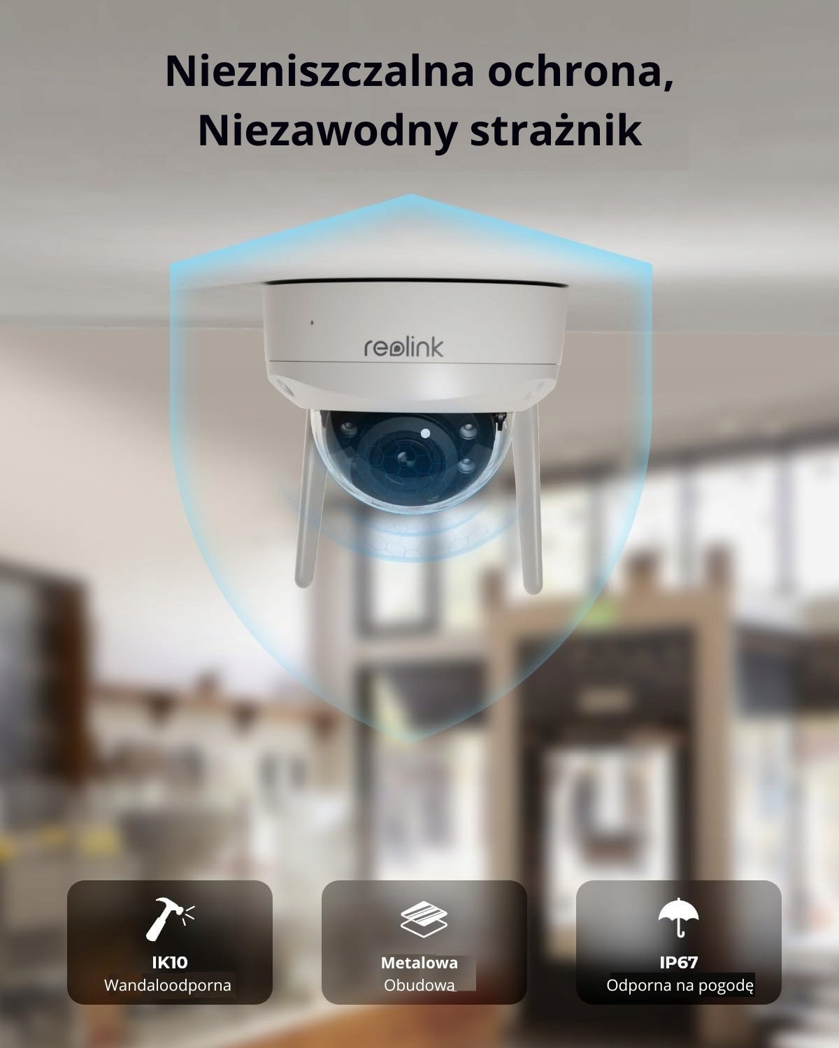 Kamerë sigurie Reolink W437, 4K Ultra HD, zmadhim optik 5x, e bardhë