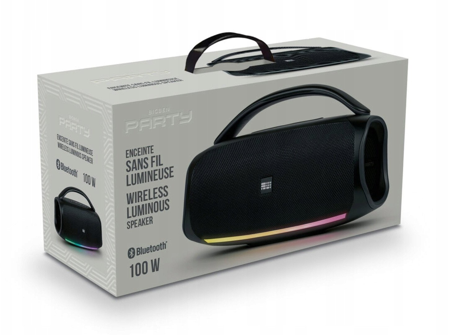 Звучник Bluetooth Bigben PARTY Mainstream 4, TWS, LED светло, црн