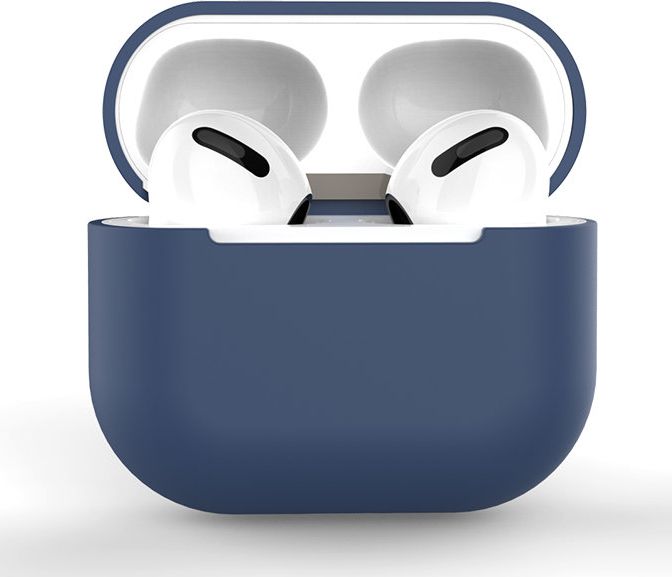 Kutia mbrojtëse Hurtel C për AirPods 1/2, silikon, navy blue