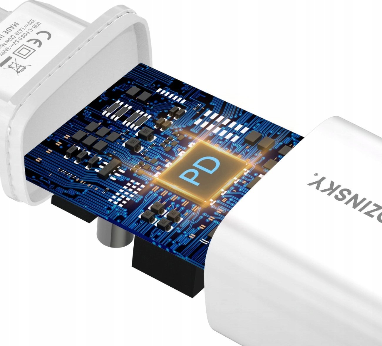 Karikues muri Wozinsky WGWCCW, 20W, USB C, i bardhë