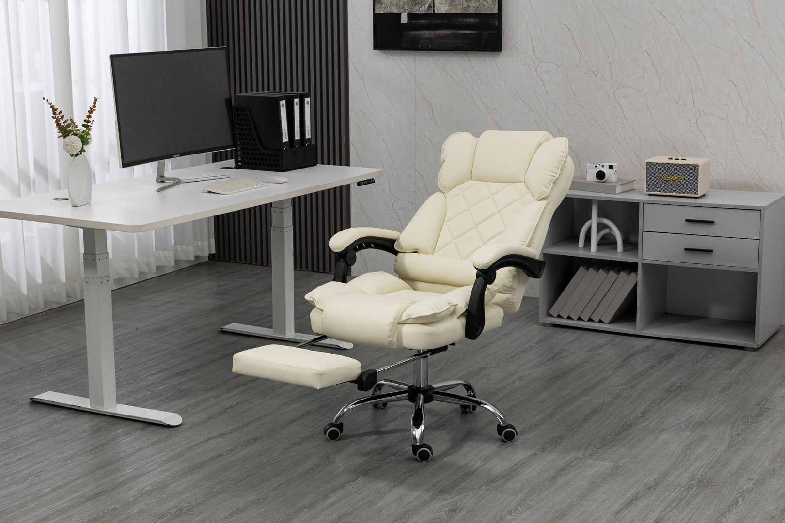 Karrige zyre Activejet YK7416, ergonomike, bezhë