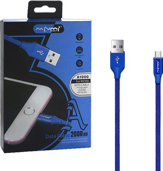 Kabllo USB-A - microUSB (25910), 2 m, e kaltër