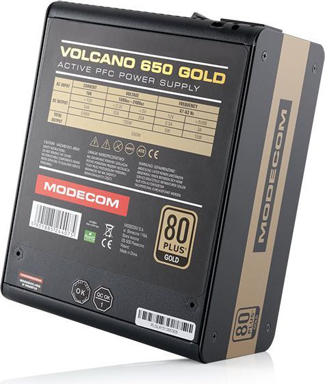 Burim energjie Modecom Volcano Gold ZAS-MC90-SM-650-ATX-VOLCANO-GOLD ATX, 650W
