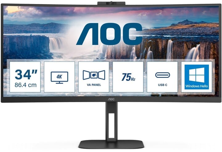 Monitor AOC CU34V5CW - LED, 34", UW-QHD, i zi