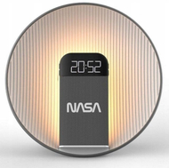 Orë alarmi Nasa SPC600, altoparlant Bluetooth 5W, karikim wireless 15W Qi, dritë LED, e zezë