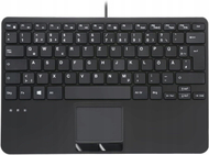 Tastierë Perixx PERIBOARD-525 H DE, QWERTZ gjerman, me touchpad, e zezë