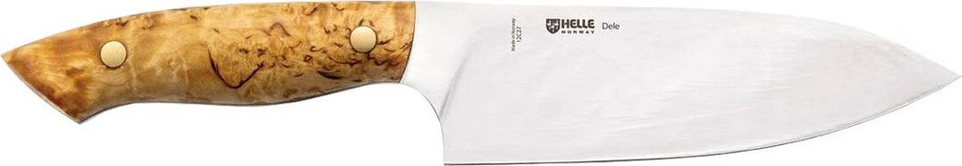 Thikë kuzhine Helle Dele, çelik Alleima 12C27, dorezë dru thupër, natyrale
