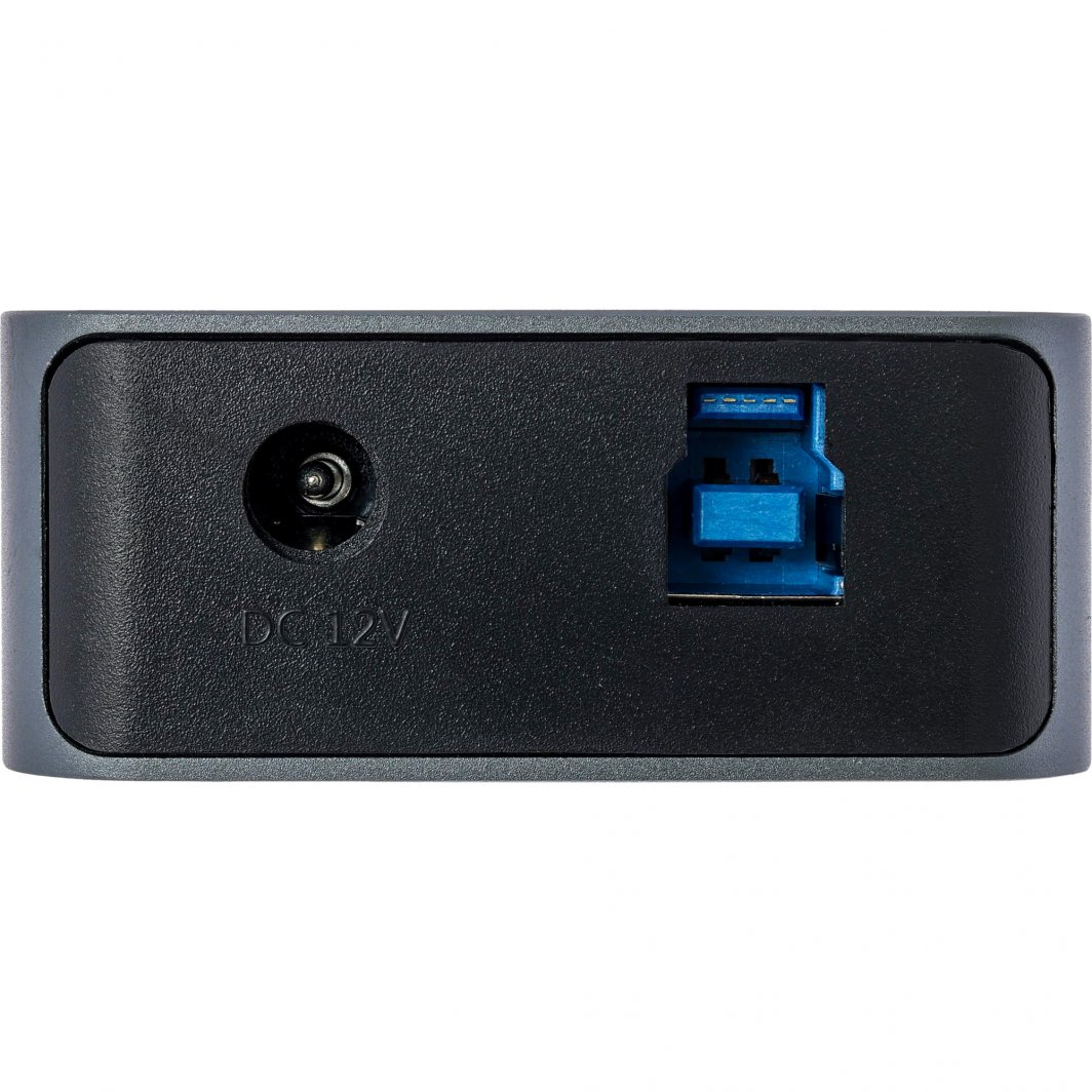 USB разделник InLine USB 3.2 Gen 1, 7 порти, со прекинувач, алуминиум, сива