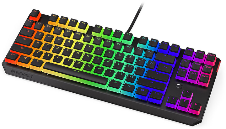 Tastierë Endorfy Thock TKL Pudding Brown, Kailh Brown, US, e zezë