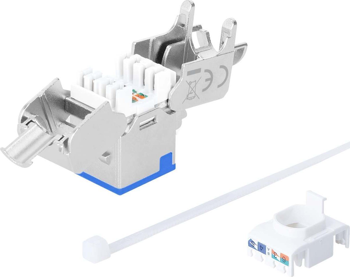 Modul rrjeti Intellinet 791342, Keystone Cat6a 10G, STP, i argjendtë