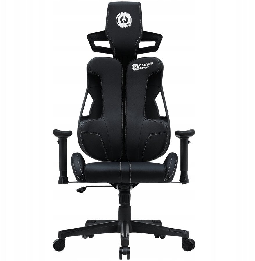 Karrige gaming Canyon Morphos ABCH01, deri 150kg, lëkurë PU, e zezë