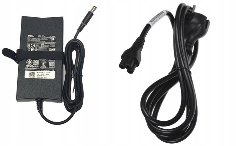 Adaptër karikues Dell 130W AC, 19.5V, i zi