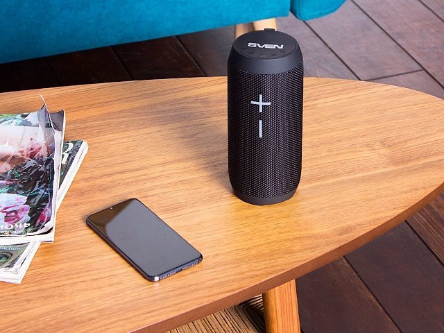 Kfoljur portativ Sven PS-285, 20W, Bluetooth USB, i zi