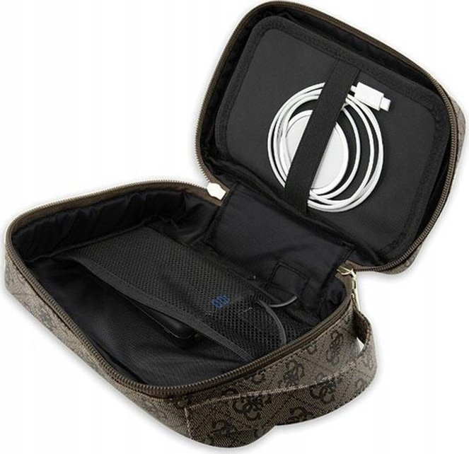 Çantë udhëtimi Guess 4G Printed Stripes Organizer GUHBP4RPSW, organizuese, kafe