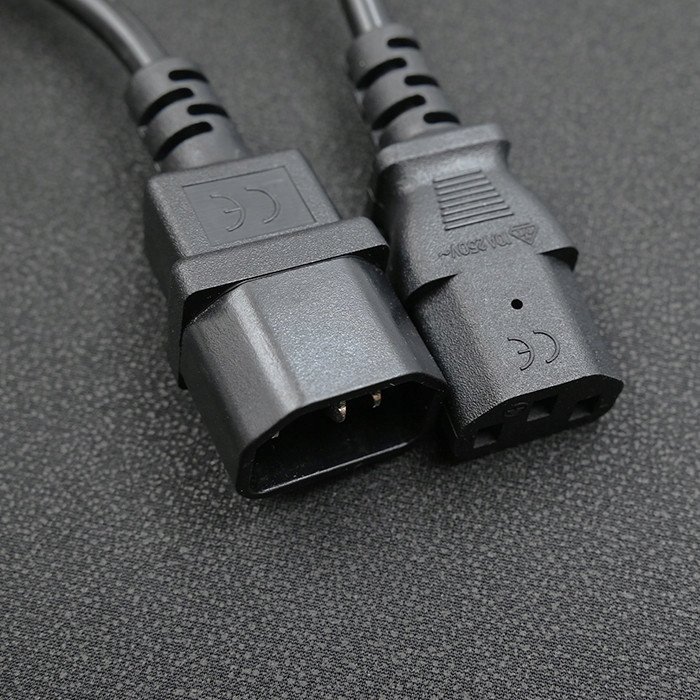 Kabllo zgjatuese Qoltec IEC C13 C14, 1.5m, 3x1.0mm², e zezë