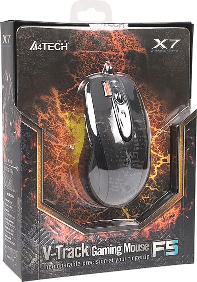 Maus gaming A4Tech V-Track XGame F5, 3200 dpi, 7 butona, i zi
