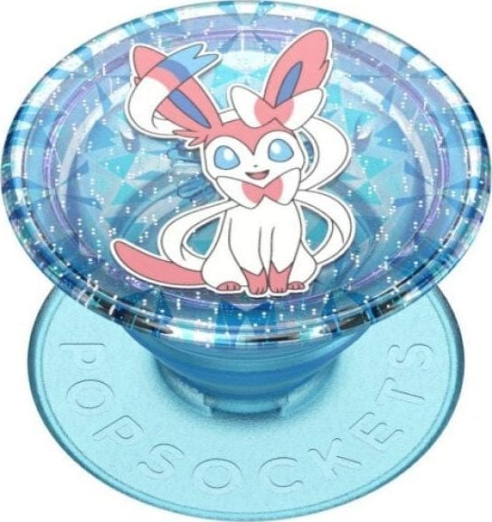 Kapëse telefoni PopSockets Diamond Sylveon PopGrip, ngjitëse, me shkëlqim, shumëngjyrëshe