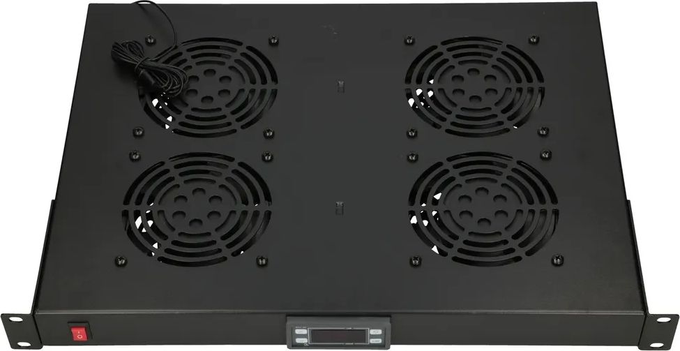 Panel ventilimi për kabinet Rack ExtraLink EX.14718, 19", me 4 ventilatorë, gri