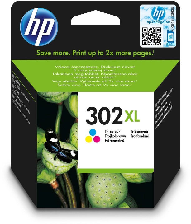 Ngjyrë për printer HP F6U67AE, nr.302 XL