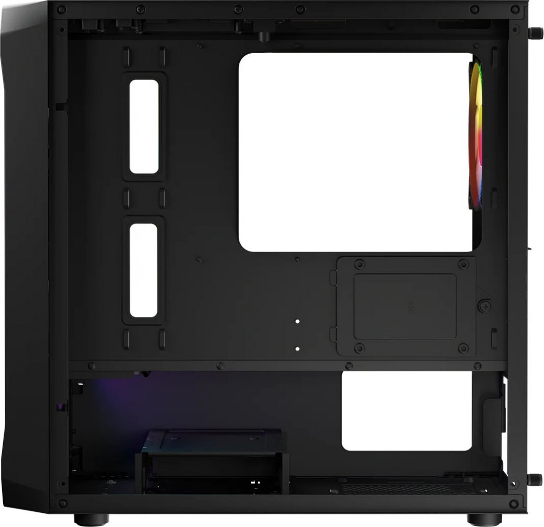 Kasë Logic Concept Portos Mini ARGB, e zezë, Mini Tower