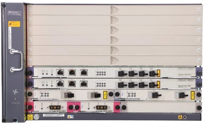 OLT Huawei MA5683T, 2x X2CS, 2x SCUN, 2x PRTE, pa kartelë PON