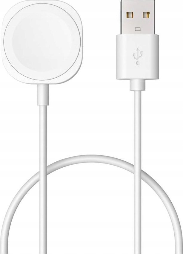 Kabllo karikimi FIXED USB A për Apple Watch, magnetike, 1m, e bardhë