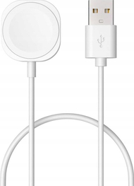 Kabllo karikimi FIXED USB A për Apple Watch, magnetike, 1m, e bardhë