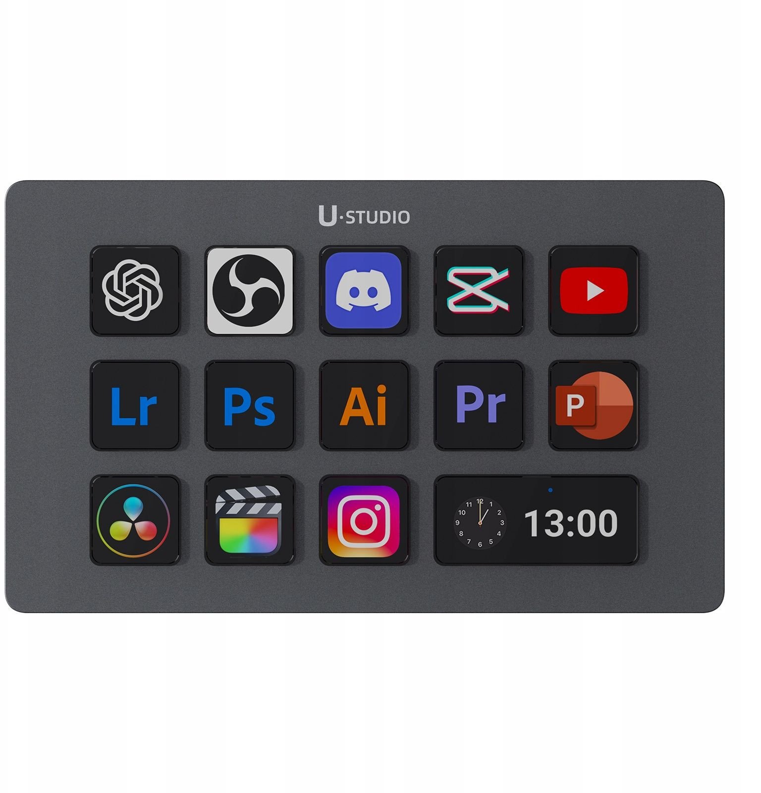 Tastierë streaming Ulanzi D200H, butona të programueshëm, kompakte, e zezë