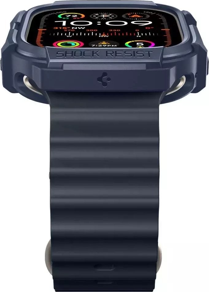 Mbulesë mbrojtëse Spigen Rugged Armor, për Apple Watch Ultra 2 1 49mm, TPU, blu e errët