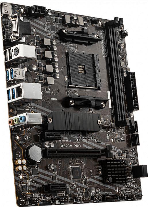 Pllakë Amë MSI A520M-PRO AMD AM4 MATX Gaming 4