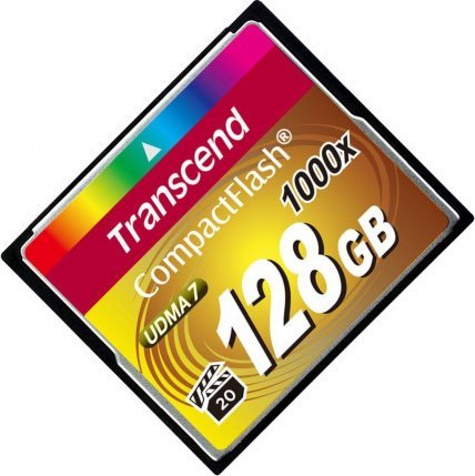 Kartë memorike Transcend CompactFlash 1000x, 128GB, shpejtësi e lartë