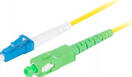 Kabllo patchcord fibër optike Lanberg SM LC/UPC në SC/APC, 1m, simplex 3.0mm LSZH, e verdhë