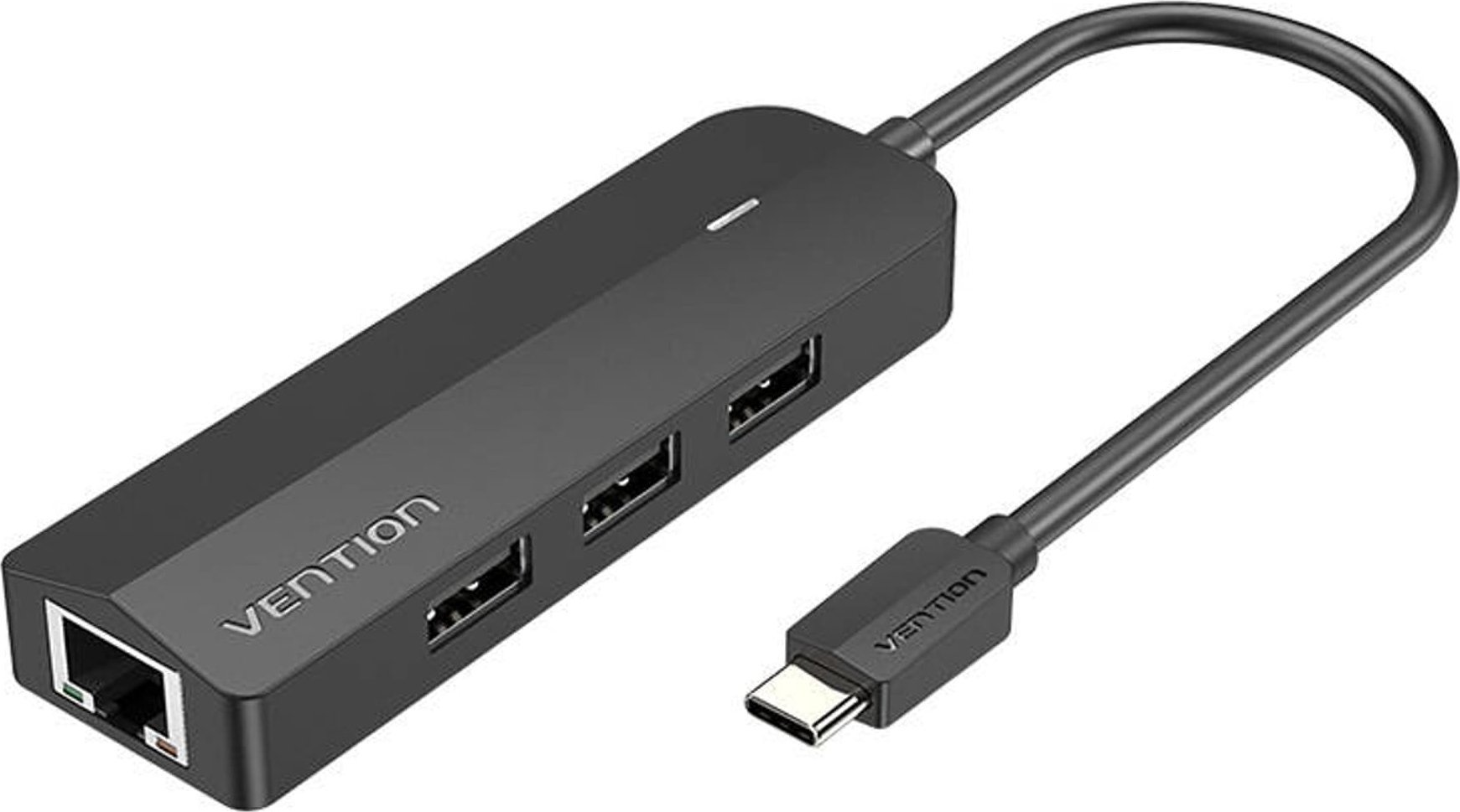 HUB USB C Vention, 3x USB 2.0, RJ45, 0.15m, i zi
