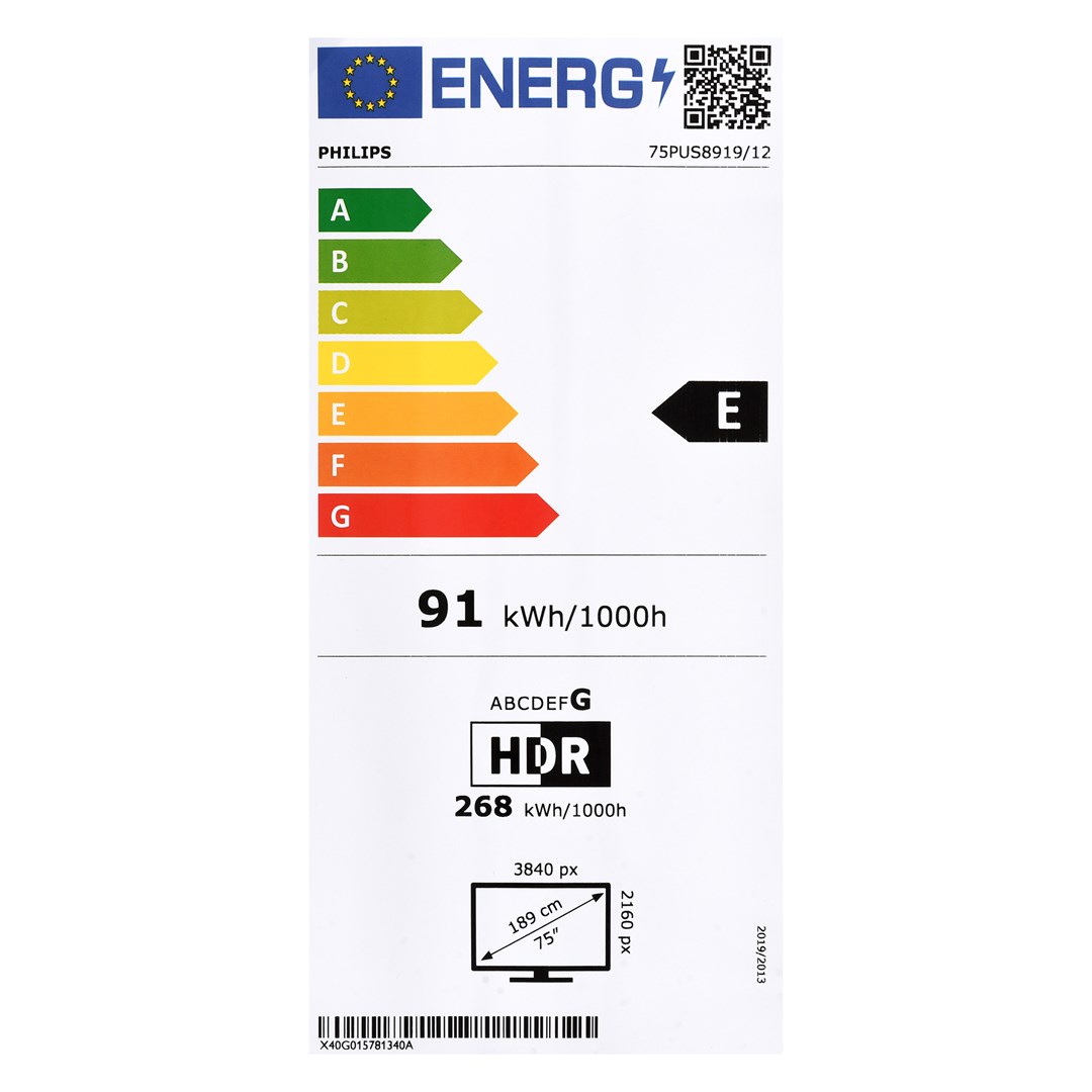 Televizor Smart LED Philips 75PUS8919, 75", 4K UHD, Ambilight, gri antracit