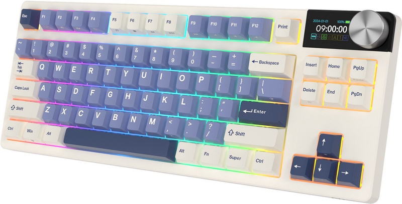 Tastierë mekanike RK Royal Kludge S85, tri-mode wireless, 85 taste, RGB, e zezë