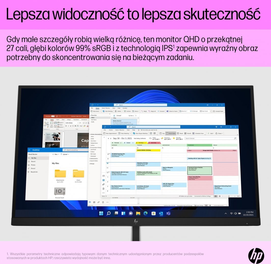 Monitor HP E27q G5, 27", 2560 x 1440 (WQHD), i zi