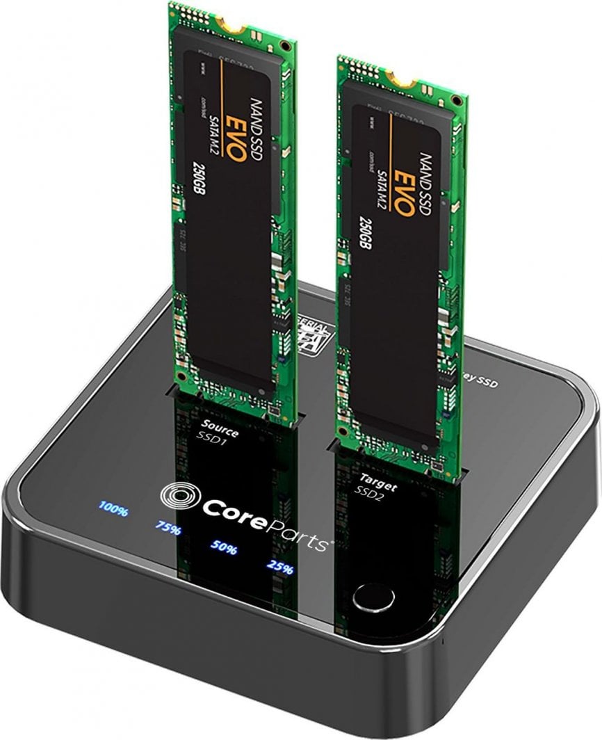 [OUTLET] Docking station me funksion klonimi CoreParts USB3.2 Type C (10 Gbps) SATA M.2 SSD