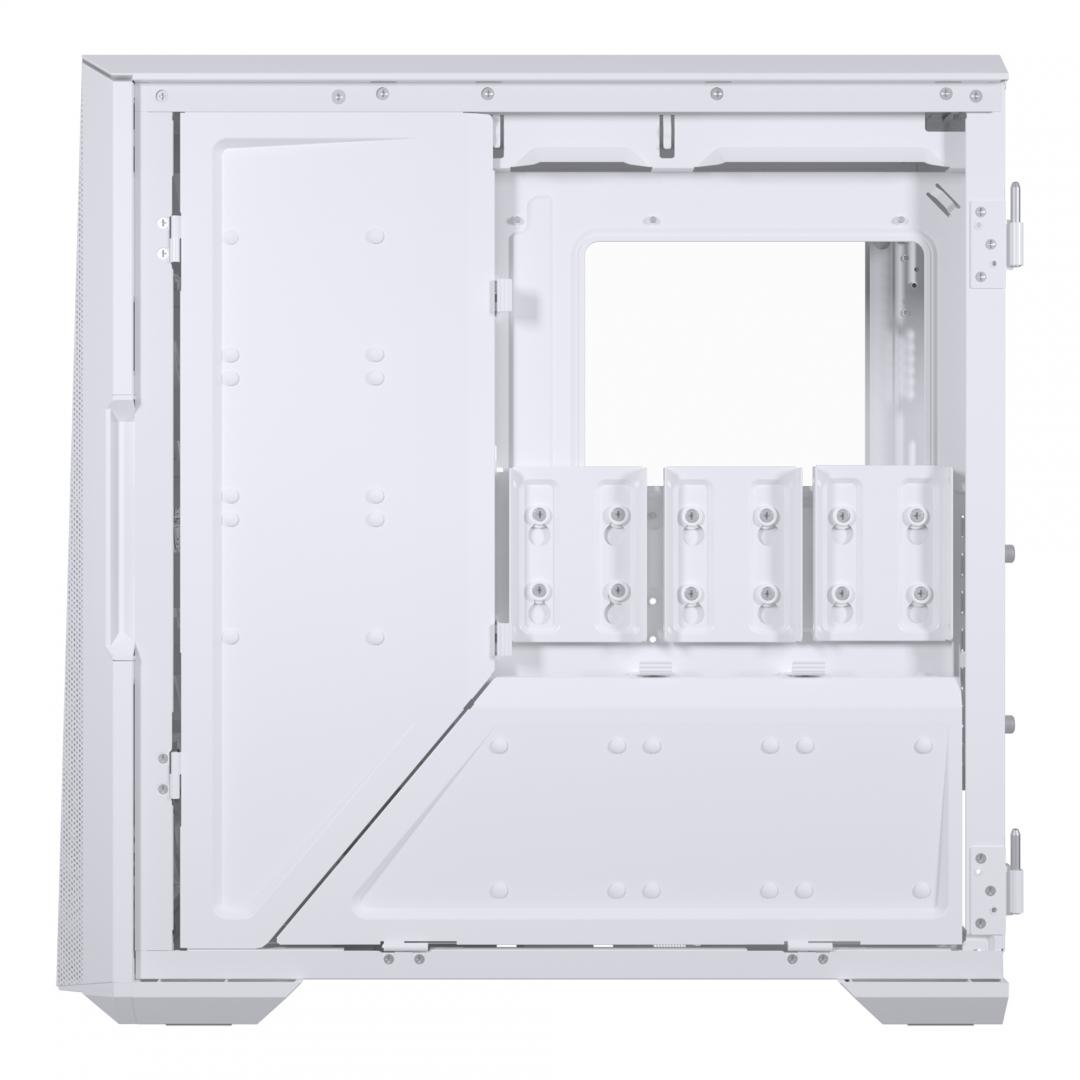 Kase PC Phanteks Eclipse G500A DRGB, xham i temperuar, 3 ventilatorë 140mm ARGB, e bardhë