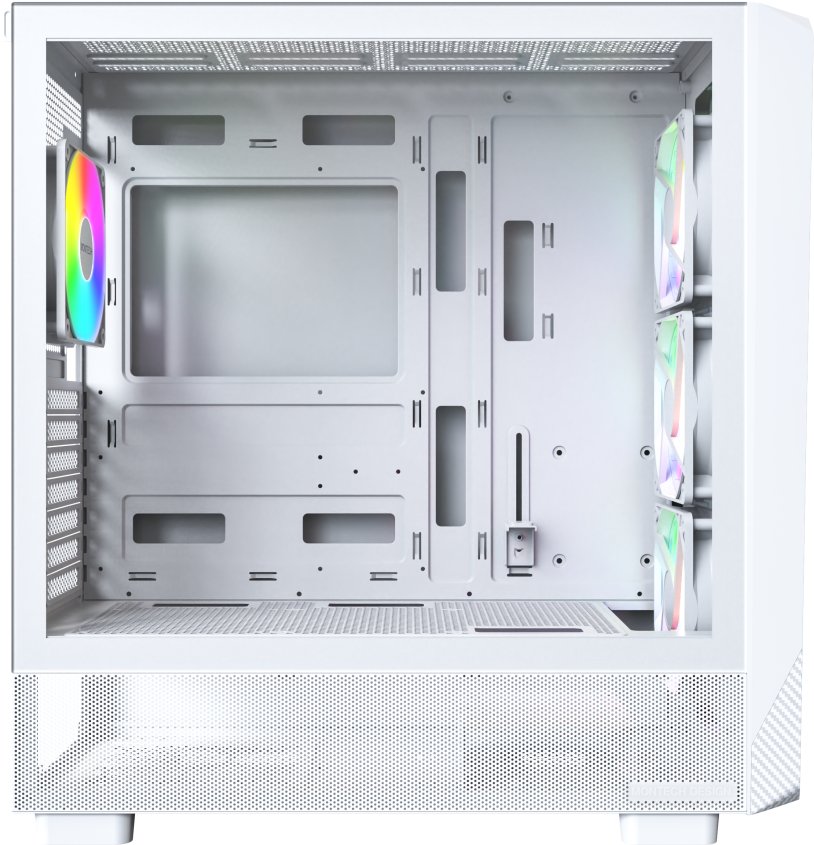 Kase PC Montech X5, Mid Tower, 4 ventillatorë ARGB, e bardhë