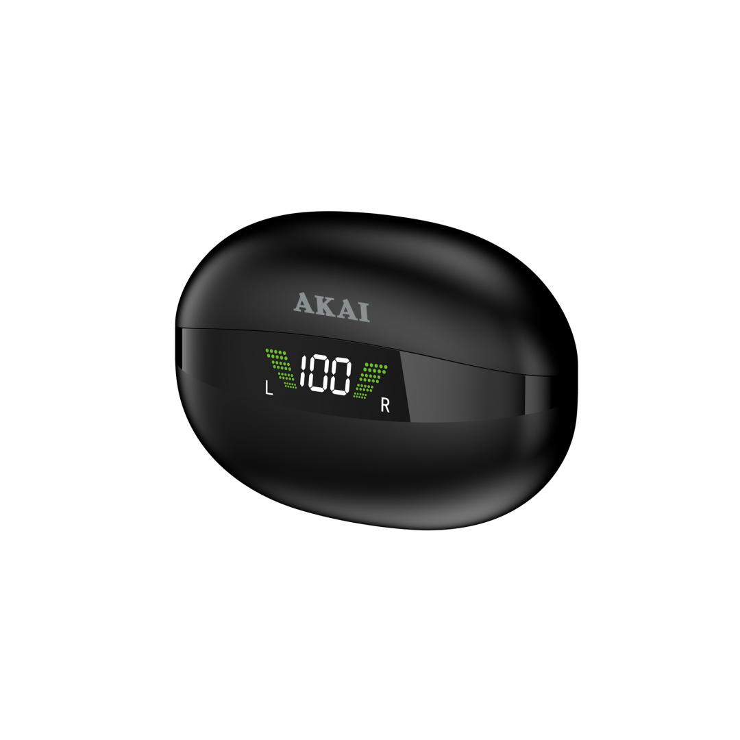 Kufje wireless Akai BTE-J350, Bluetooth 5.3, 20Hz-20kHz, të zeza