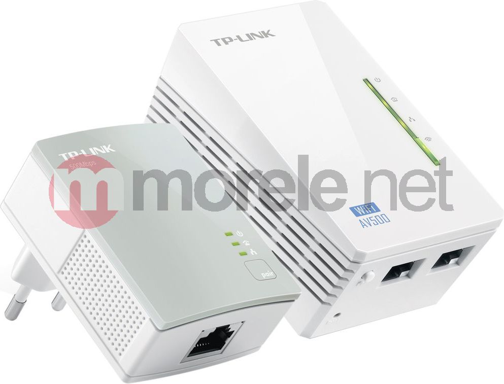 Adapter powerline TP-Link TL-WPA4220 Starter Kit, HomePlug AV 500Mbps, Wi-Fi N 300Mbps, i bardhë