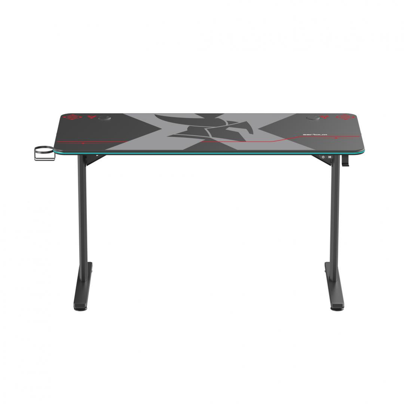 Tavolinë gaming Serioux Aeter RGB, 1200x600x750mm, me LED RGB, e zezë