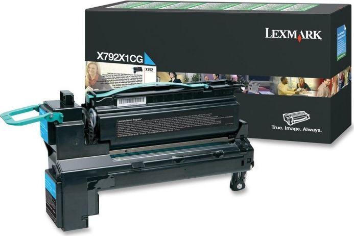 Toneri Lexmark X792X1CG, 20000 faqe, extra high yield, cyan