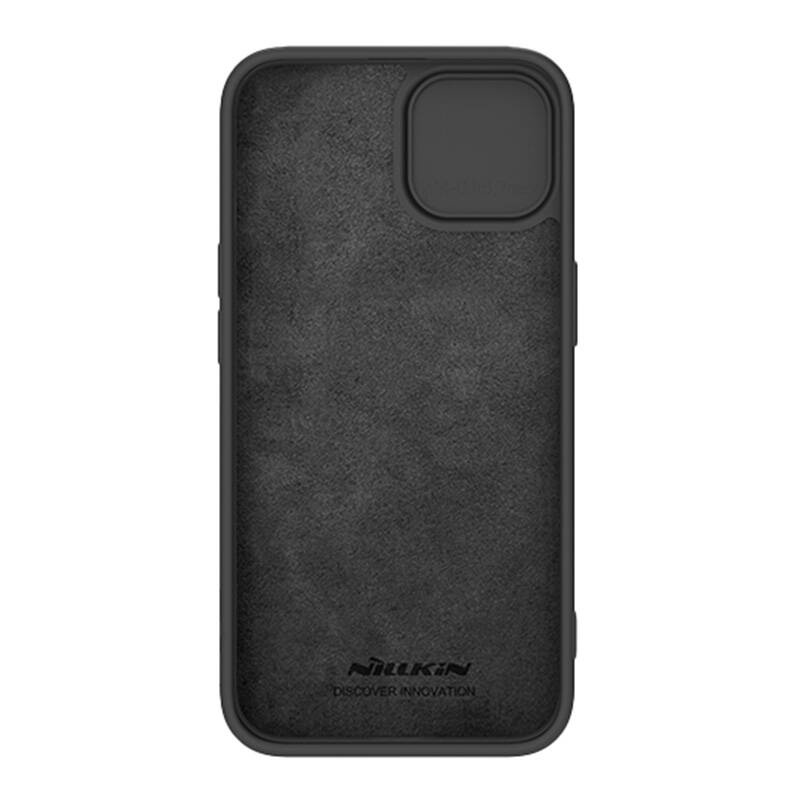 Mbulesë telefoni Nillkin CamShield Silky Silicone për iPhone 15 Plus, silikon, e zezë
