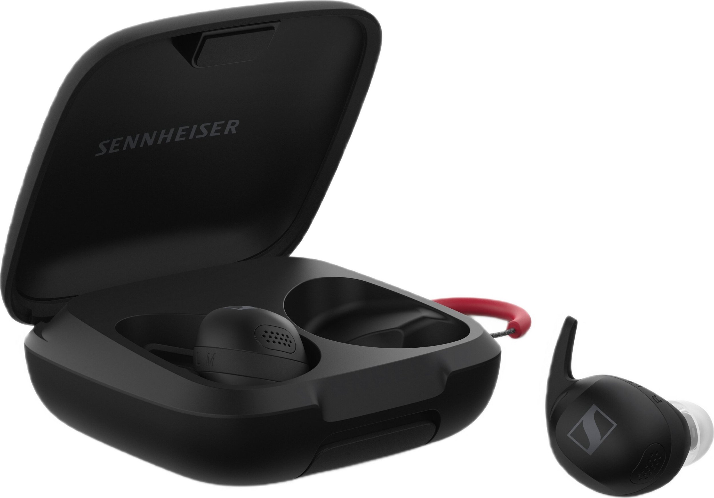Kufje wireless Sennheiser Momentum Sport, Bluetooth, anulim zhurme, të zeza